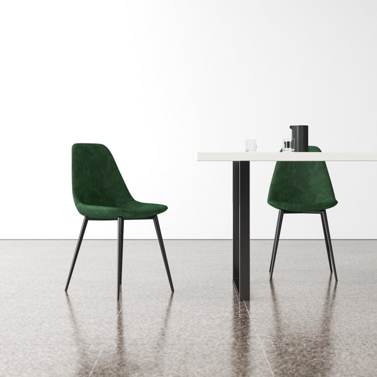 Aisha Velvet Upholstered Dining Chair & Reviews AllModern